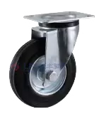 LF-European Industrial Castors with Black  Standard Rubber