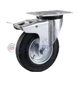 LF-European Industrial Castors with Black  Standard Rubber