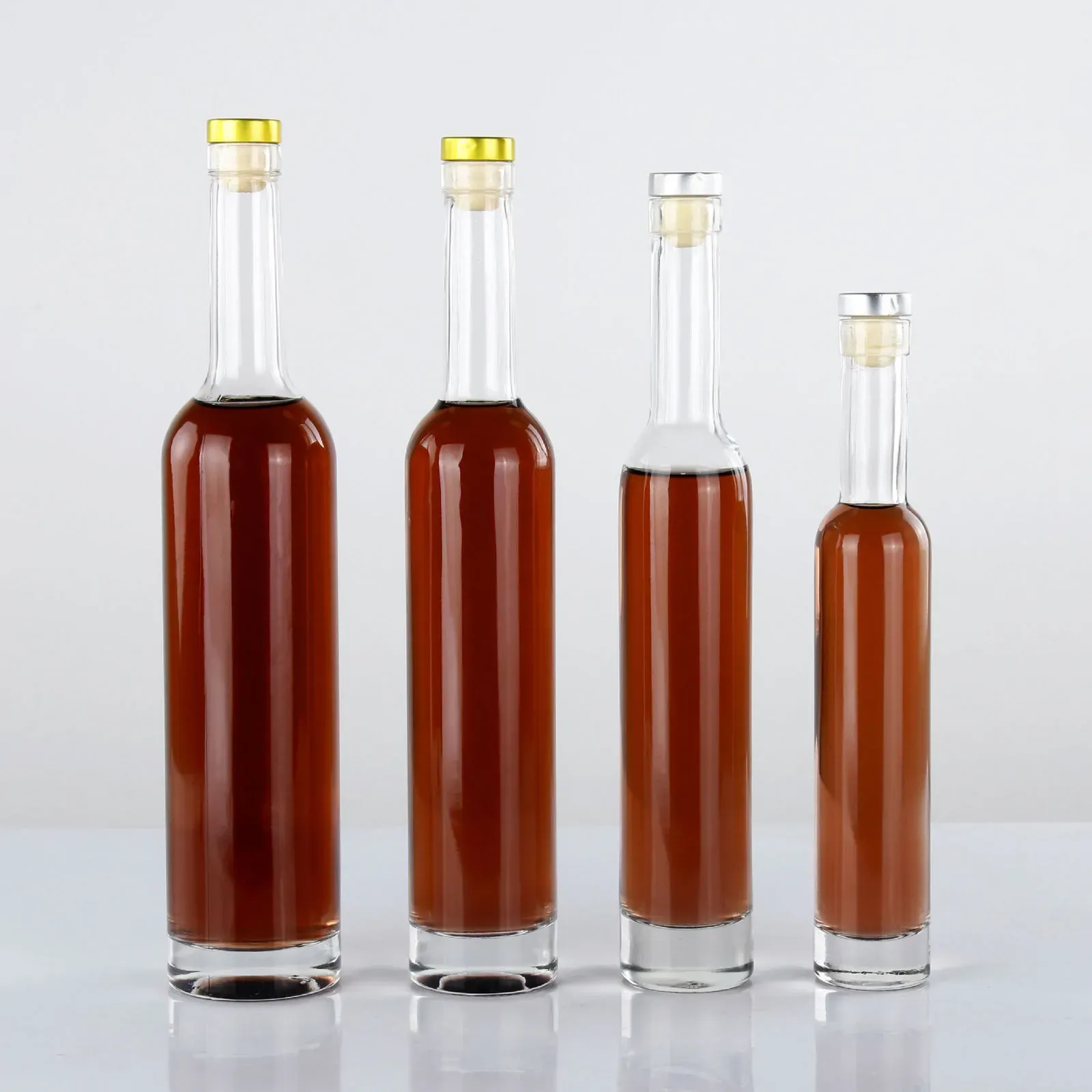 Homemade brew gin bottles