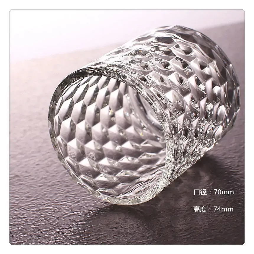 Fancy engraving Glass Candle Cloche