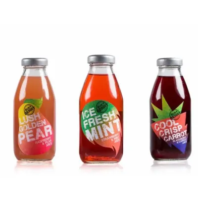 Fancy juice bottle with lid