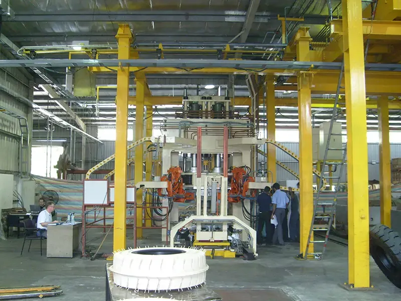 used_second hand Solid tyre compression press