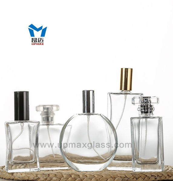 Square Clear Empty Perfume Bottles 50ml, Glass Spray Bottle 50ml