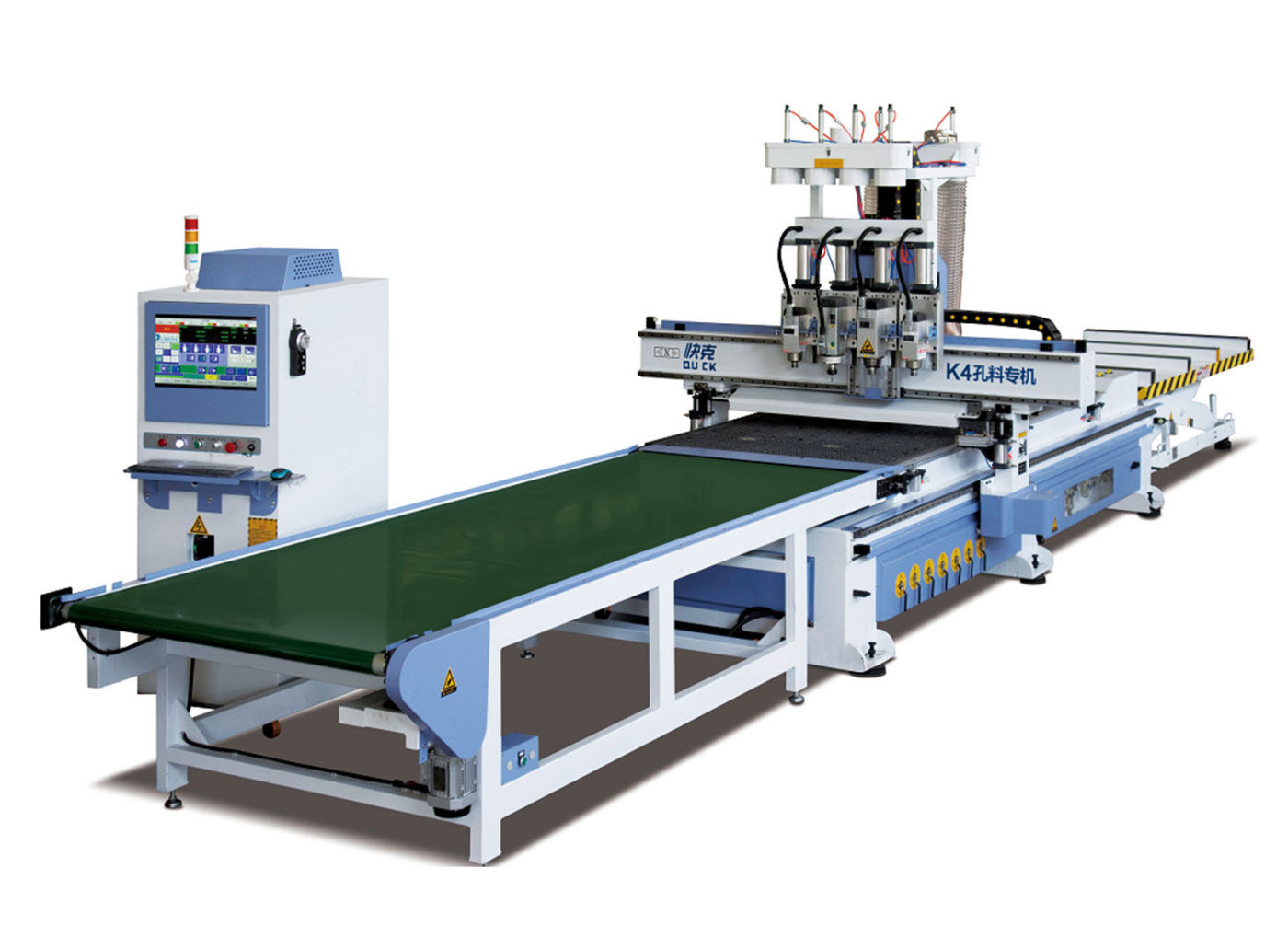 Auto loading cnc router with 4 spindle