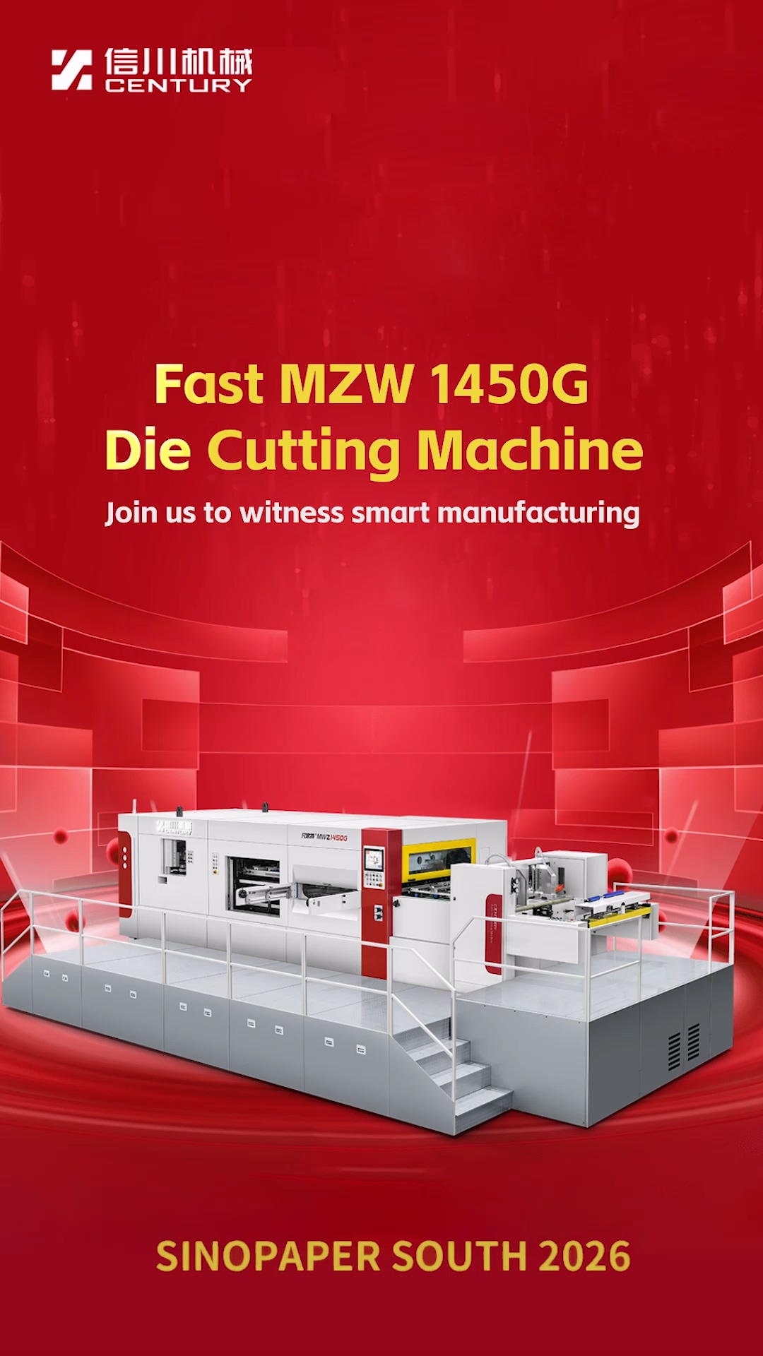 Century Fast 1450G die cutting machine Makes Its Grand Debut