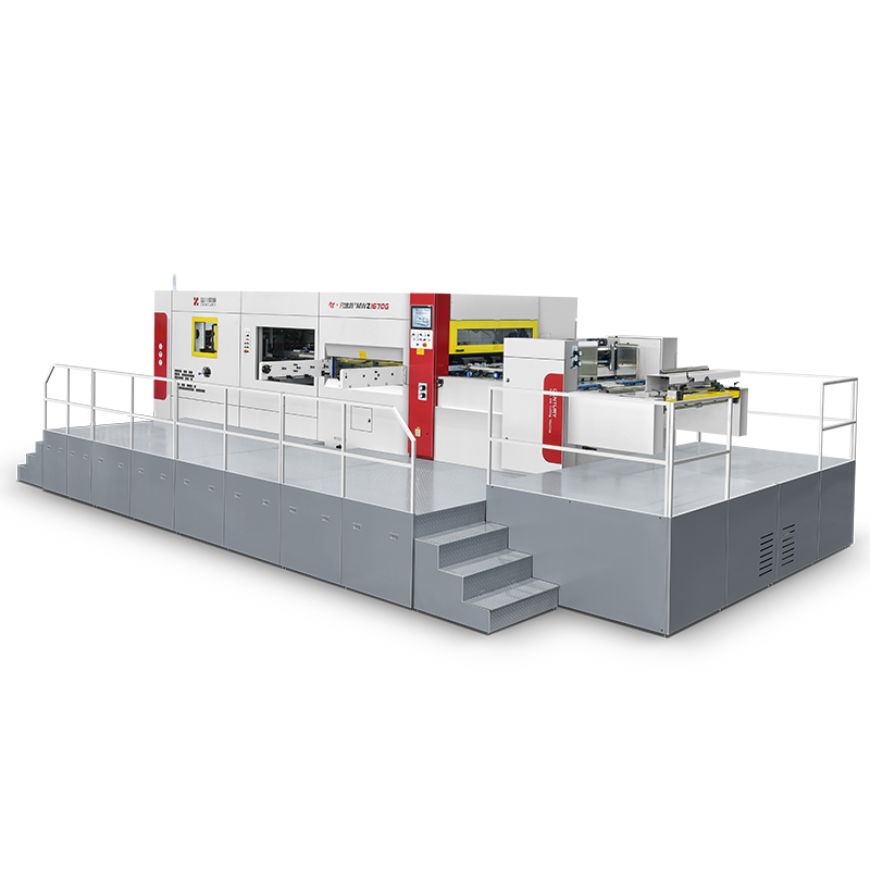 MWZ1650G/GF/GK Lead Edge/ Cassette/Bottom Suction feeder automatic die cutting machine with stripping section (High Speed machine)