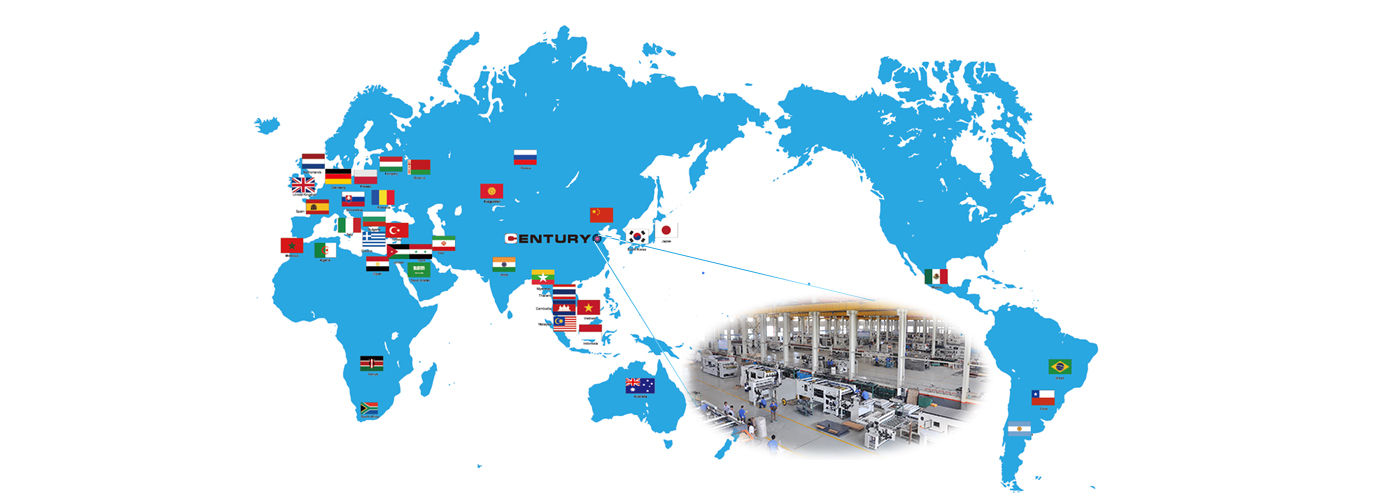 CENTURY has developed more than 3000 customers around the world