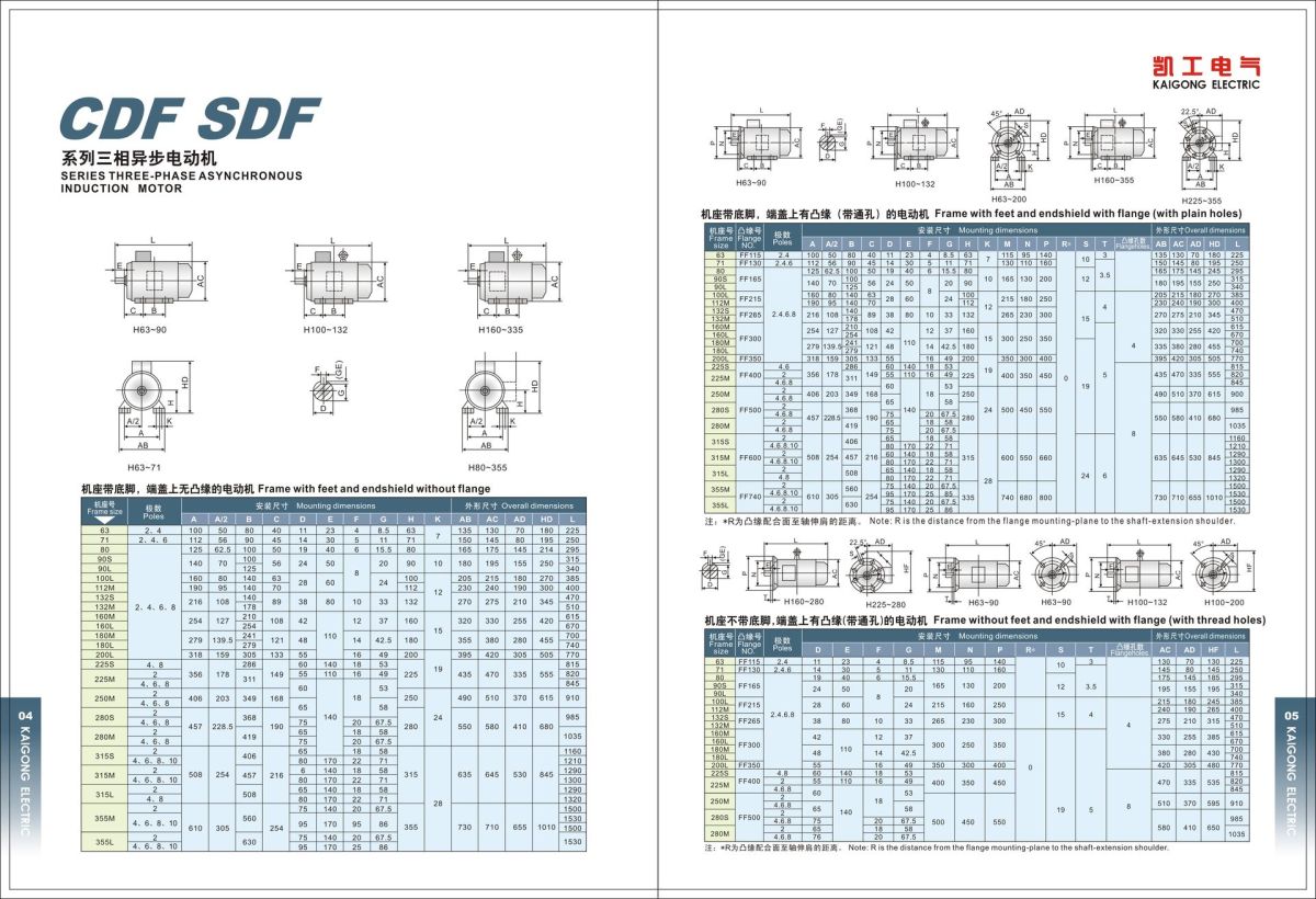 CDF SDF SERIES THREE-PHASE MOTOR