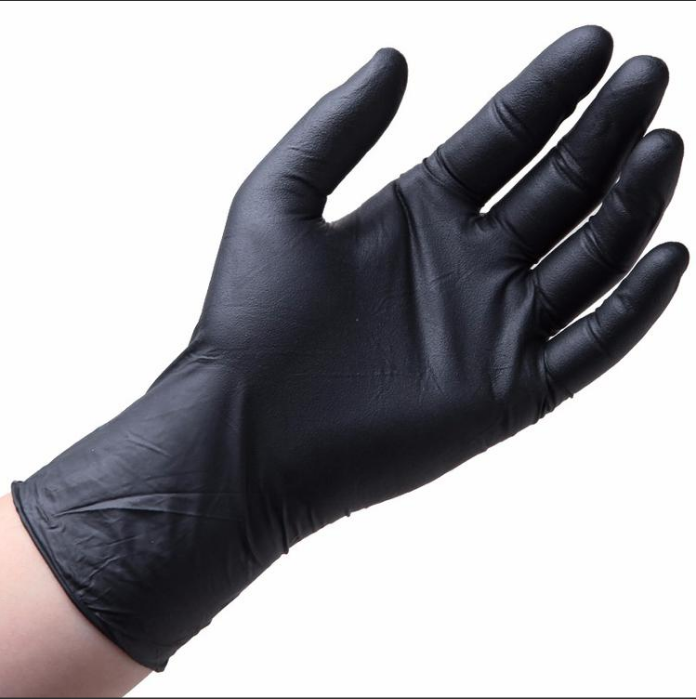 black pvc glove