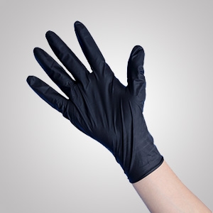 black pvc glove