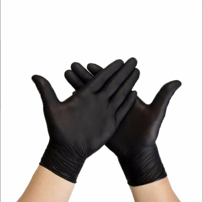 black pvc glove