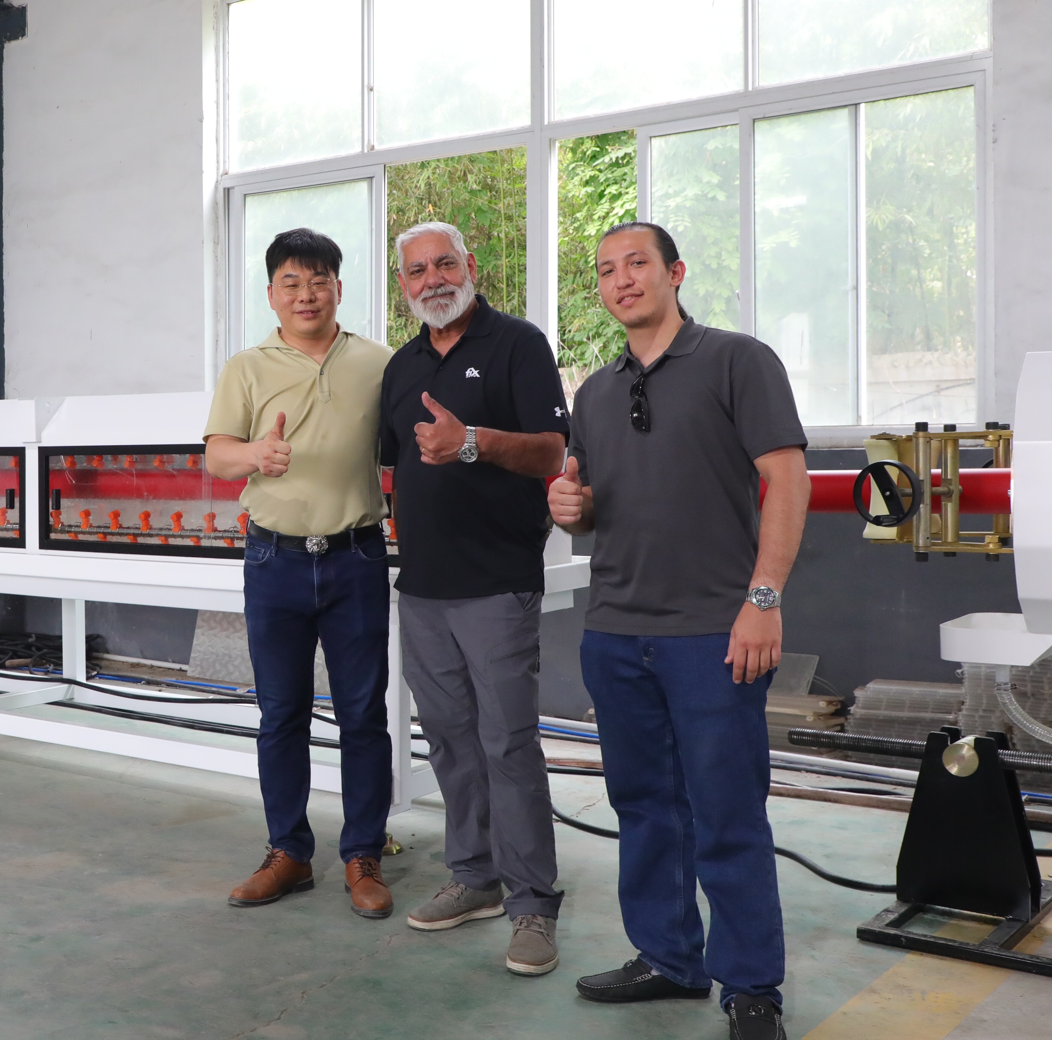 For America Clients-Successful High Speed HDPE Pipe  Machine Testing !