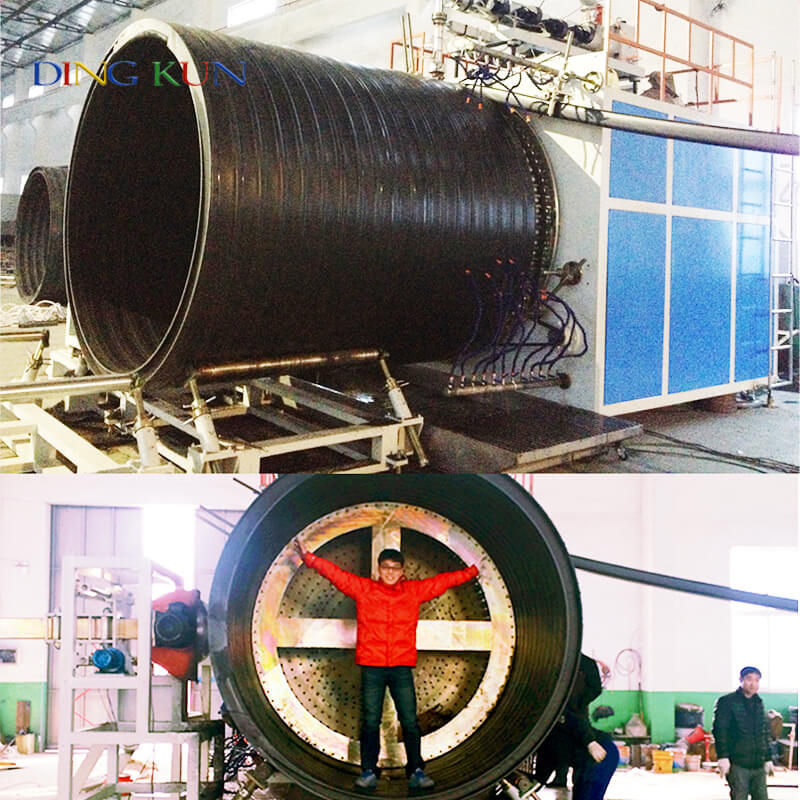 HDPE Large Diameter Hollow Wall Winding Pipe Machine