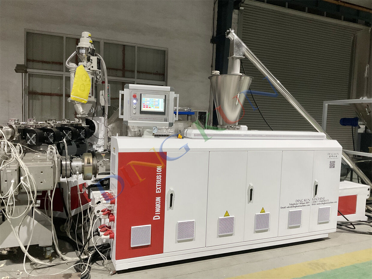 PVC Double Wall Corrugated Hollow Roof Machine Tested Successful For INDIA