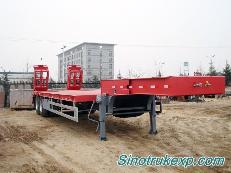 2 Axles Heavy Duty Low Bed Semi Trailer