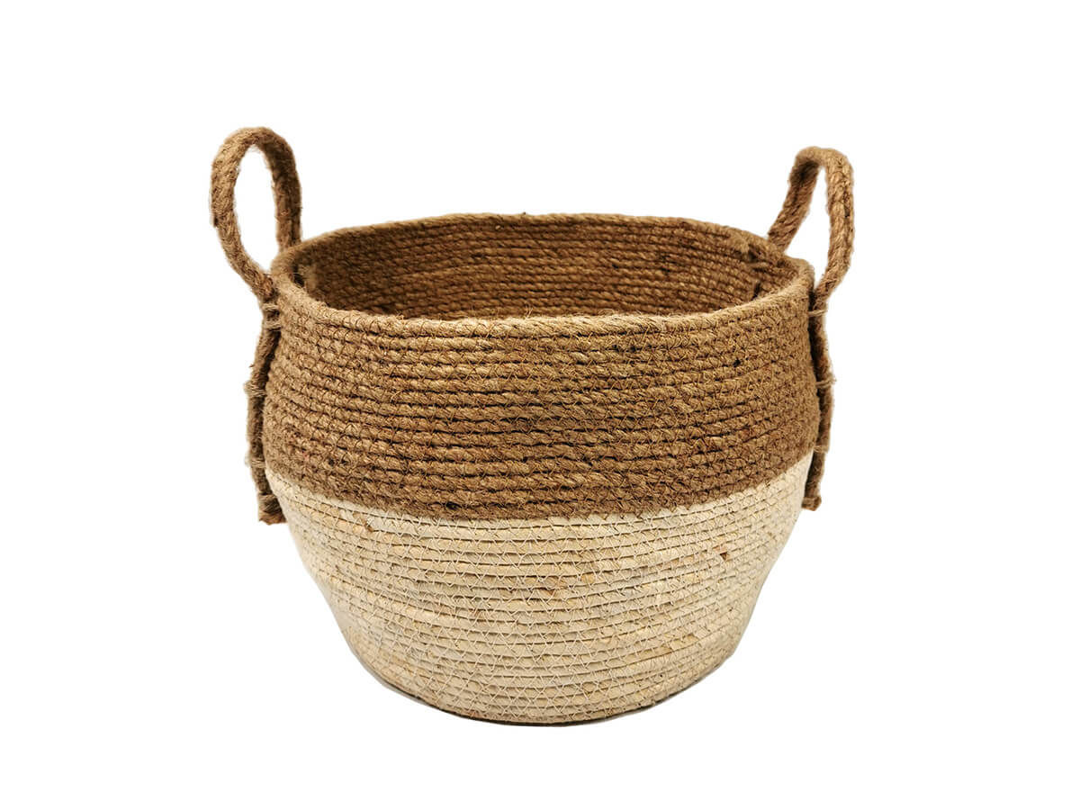 Handmade Natural Woven Grass Basket Home Styles For Storage Washing Clothes Laundry maize Basket