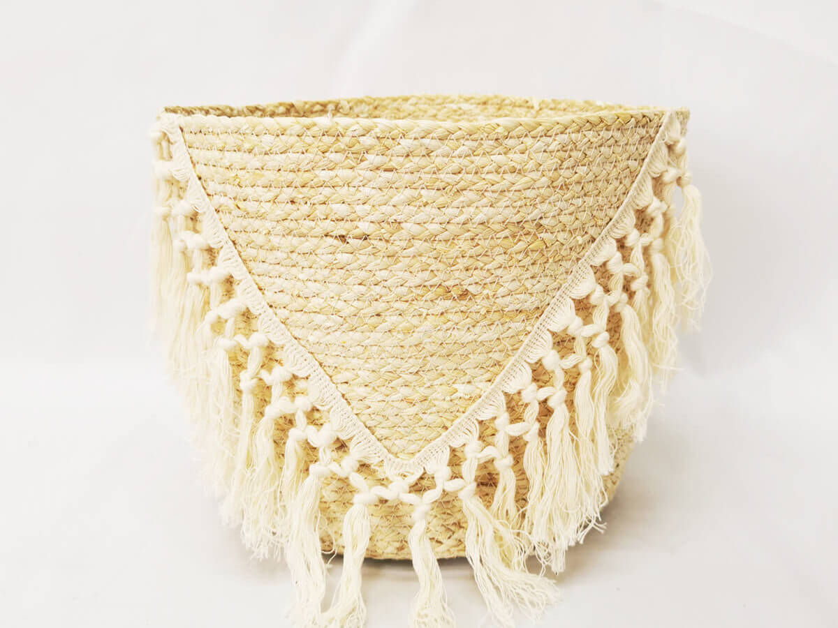Handmade Natural Woven Grass Basket Home Styles For Storage Washing Clothes Laundry maize Basket