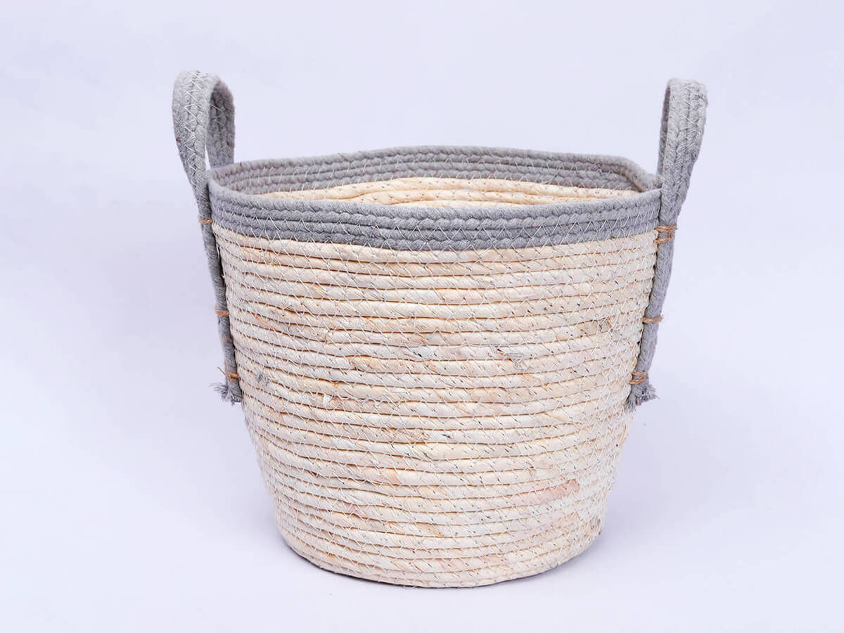 Handmade Natural Woven Grass Basket Home Styles For Storage Washing Clothes Laundry maize Basket