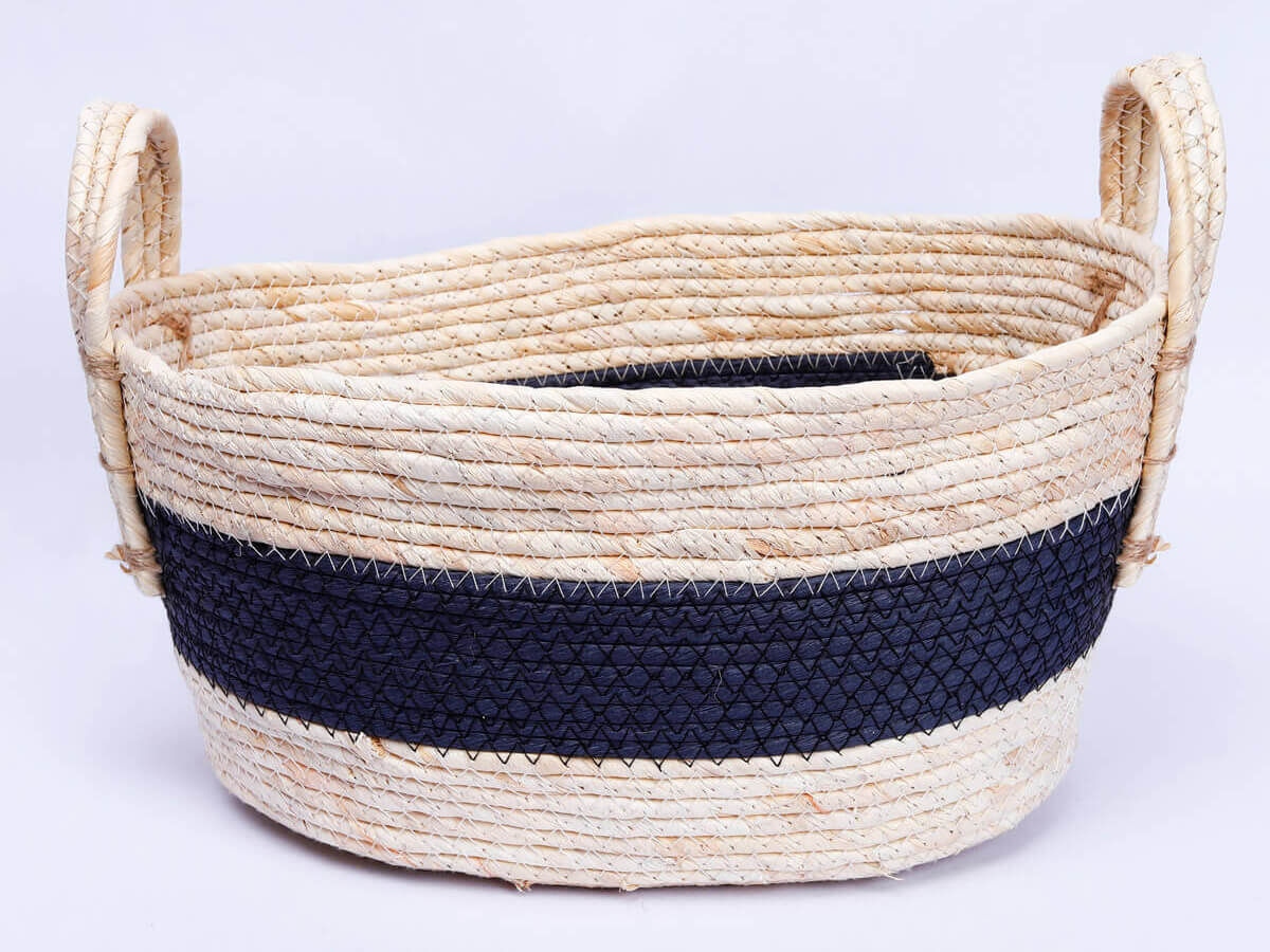 Handmade Natural Woven Grass Basket Home Styles For Storage Washing Clothes Laundry maize Basket