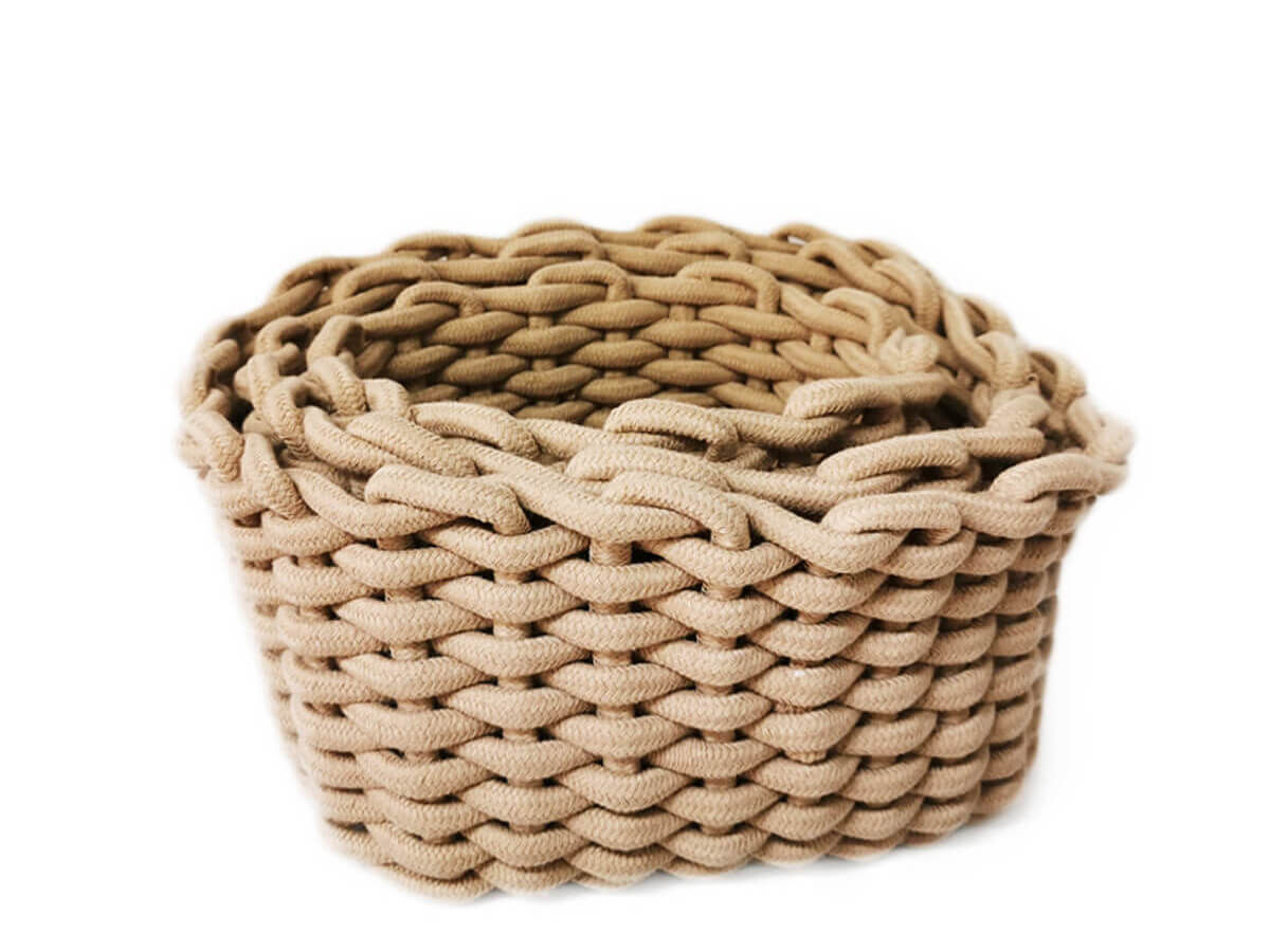 Home Decor Fashion Amazon Hot Sale Customize Wholesale Easy Carry Cotton woven rope basket Home Decor Fashion Amazon Hot Sale Customize Wholesale Easy Carry Cotton woven rope basket