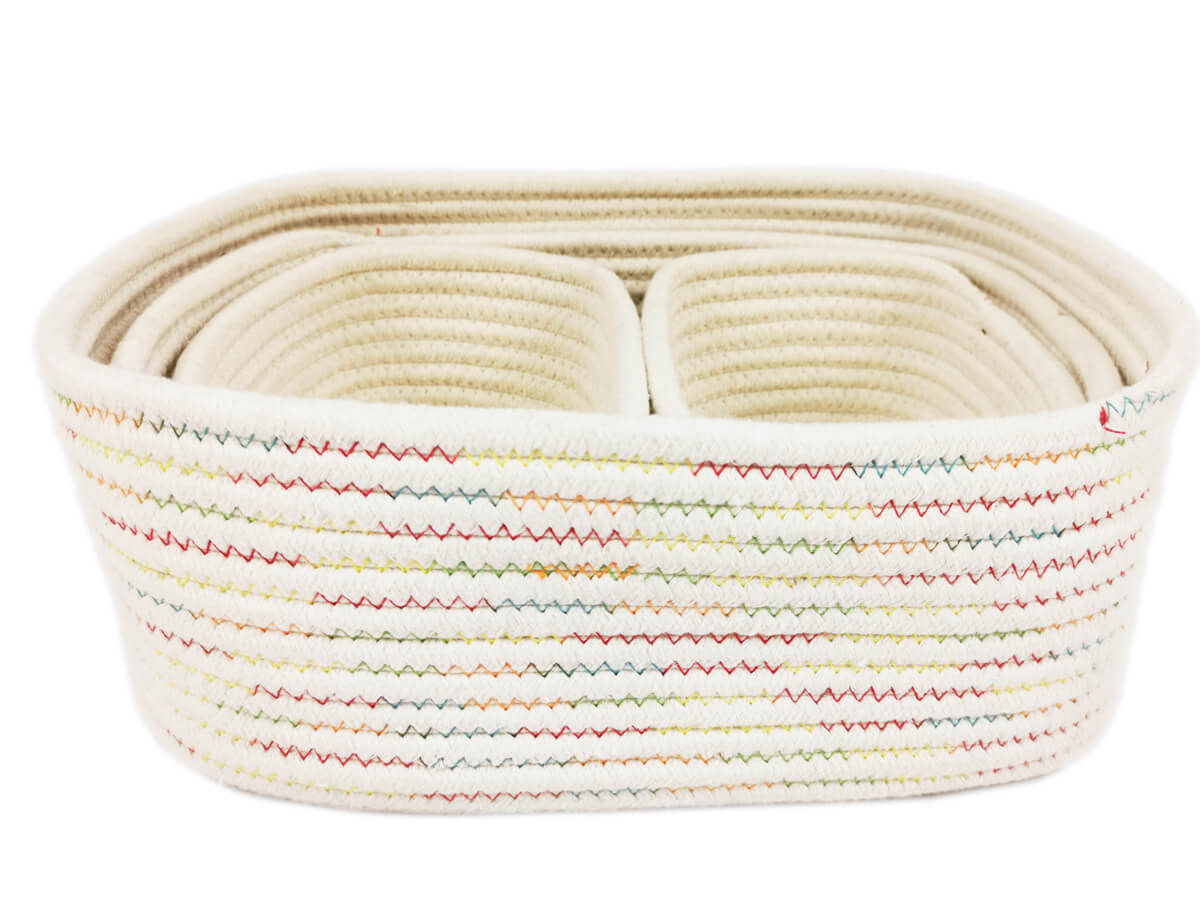 Home Decor Fashion Amazon Hot Sale Customize Wholesale Easy Carry Cotton woven rope basket Home Decor Fashion Amazon Hot Sale Customize Wholesale Easy Carry Cotton woven rope basket