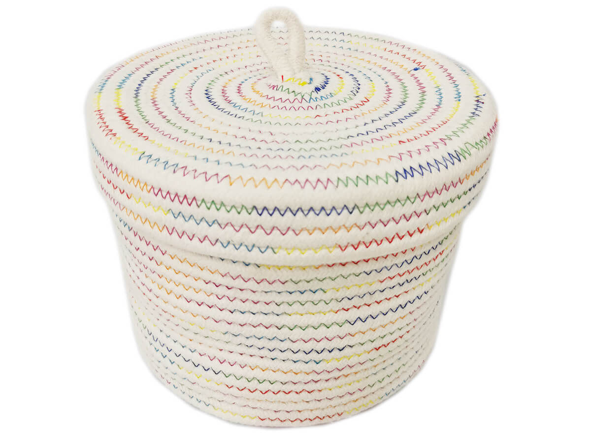 Home Decor Fashion Amazon Hot Sale Customize Wholesale Easy Carry Cotton Rope bins basket