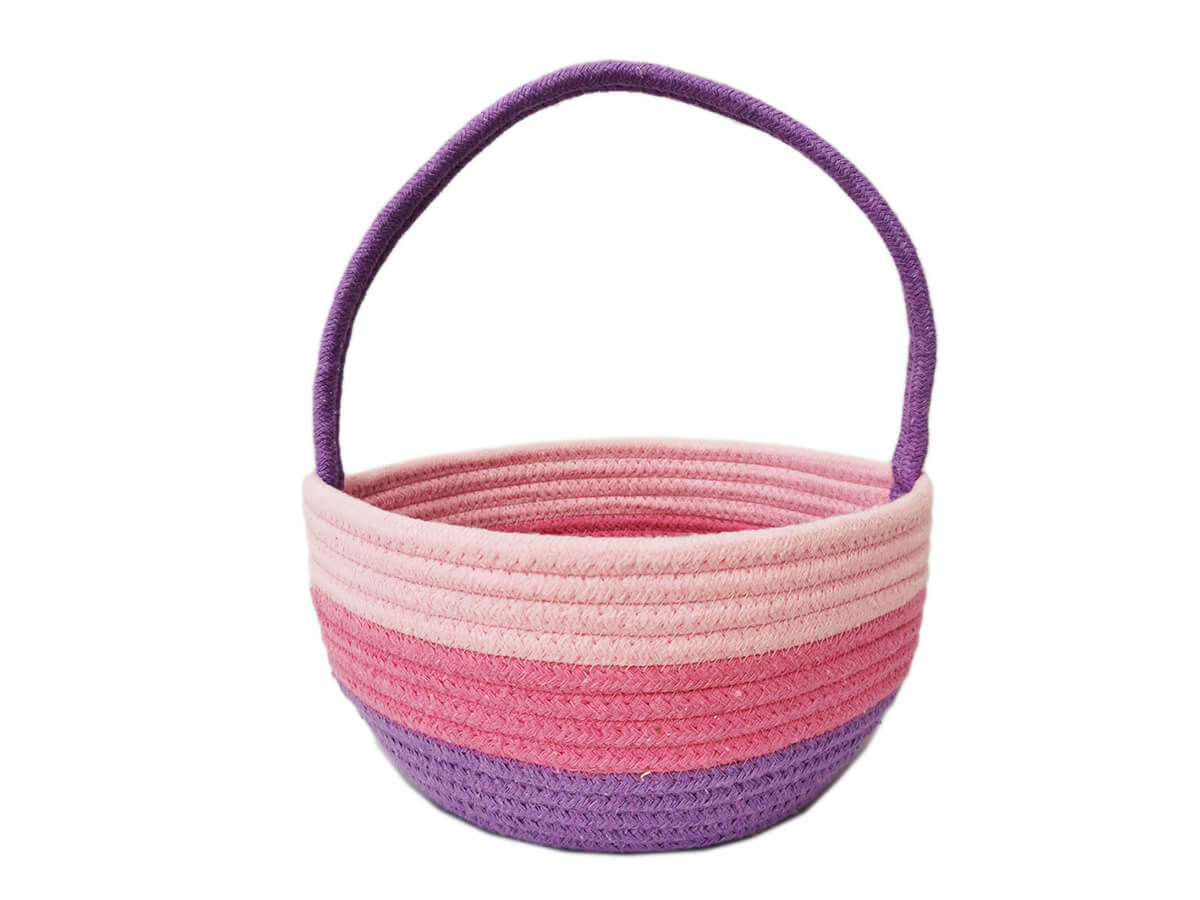 Home Decor Fashion Amazon Hot Sale Customize Wholesale Easy Carry Cotton custom made woven baskets