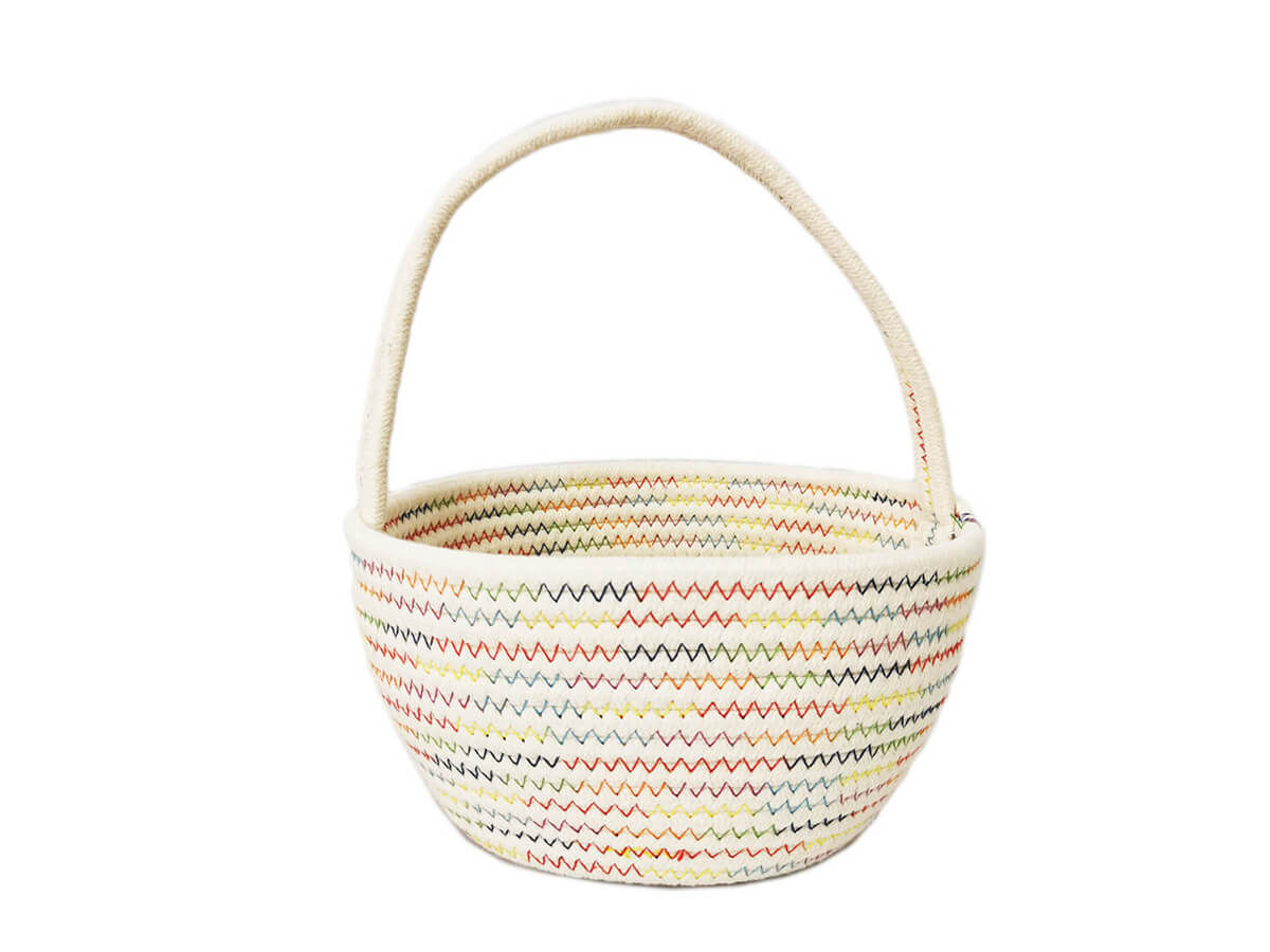 Home Decor Fashion Amazon Hot Sale Customize Wholesale Easy Carry Cotton custom made woven baskets
