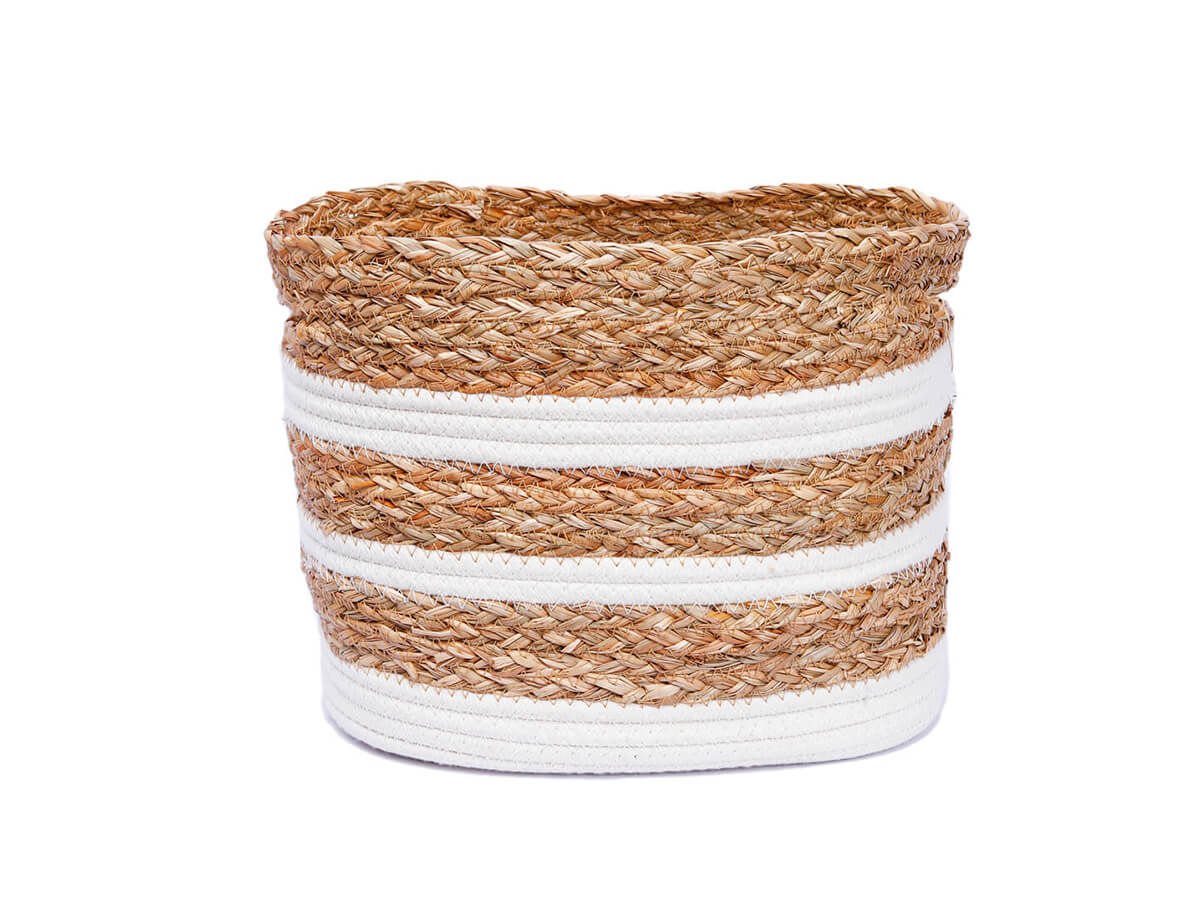 Home Decor Fashion Amazon Hot Sale Wholesale Easy Carry Cotton custom woven baskets