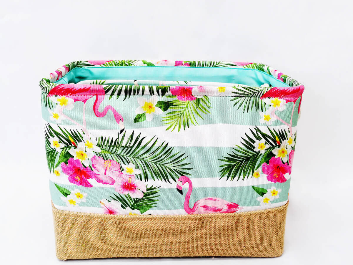 Amazon Hot Sale Customize Wholesale Home Decor Fashion Foldable Easy Carry Canvas Storage Basket Amazon Hot Sale Customize Wholesale Home Decor Fashion Foldable Easy Carry Canvas Storage Basket