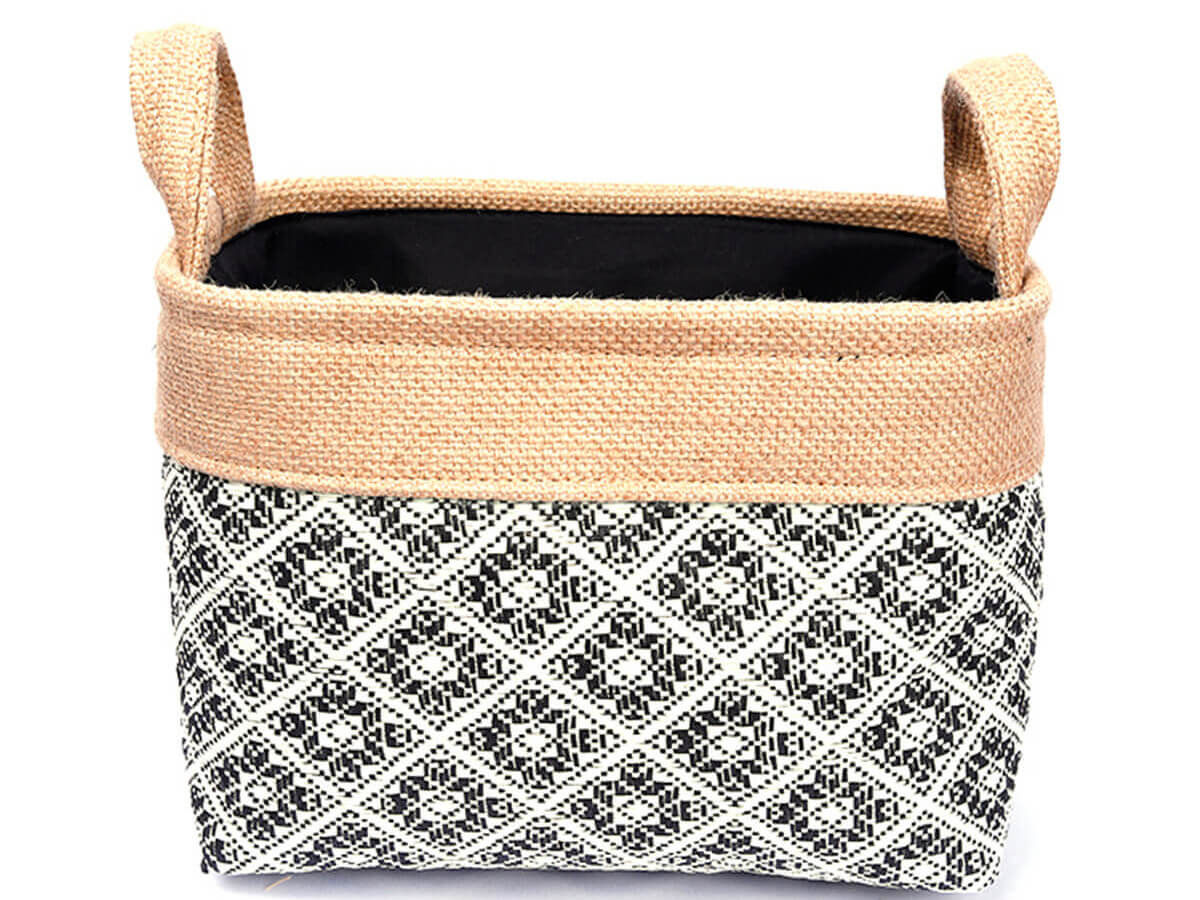Amazon Hot Sale Customize Wholesale Home Decor Fashion Foldable Easy Carry Canvas Storage Basket   