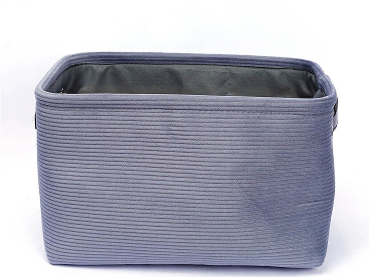 Amazon Hot Sale Customize Wholesale Home Decor Fashion Foldable Easy Carry Canvas Storage Basket