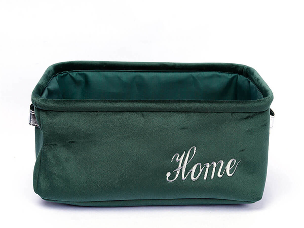 Amazon Hot Sale Customize Wholesale Home Decor Fashion Foldable Easy Carry Canvas Storage Basket