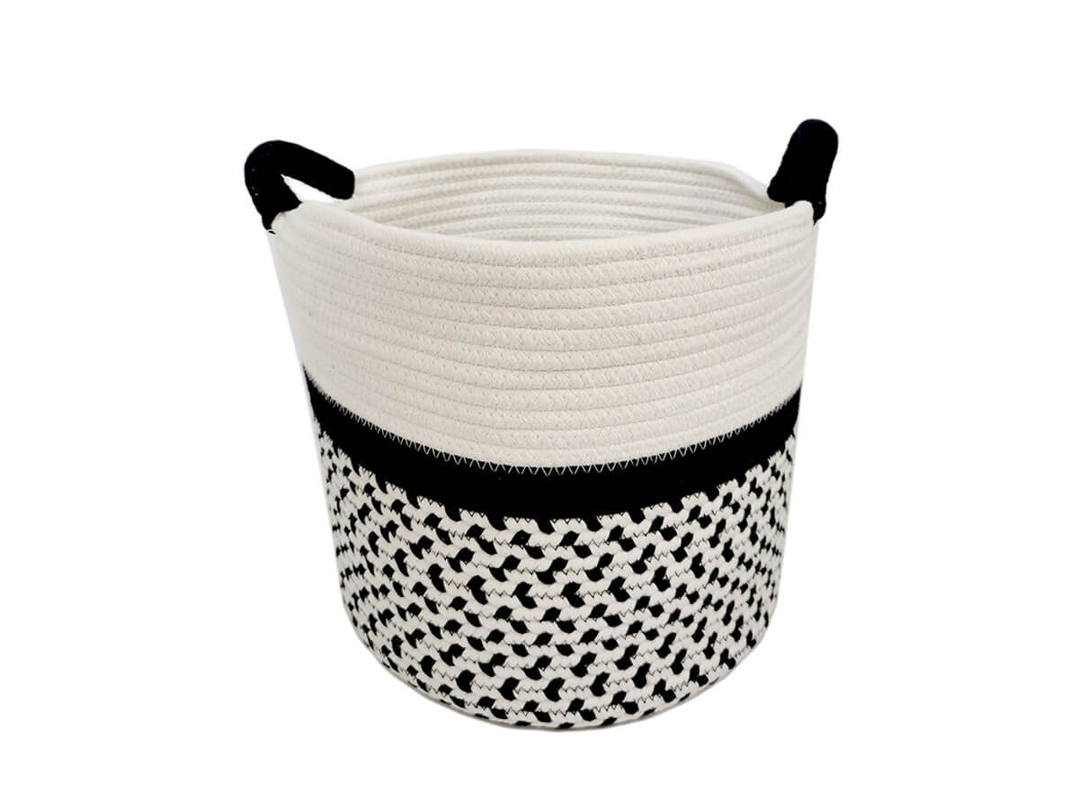 New Style Collapsible Large Size Cotton Rope Woven Laundry Storage Basket Organizer New Style Collapsible Large Size Cotton Rope Woven Laundry Storage Basket Organizer