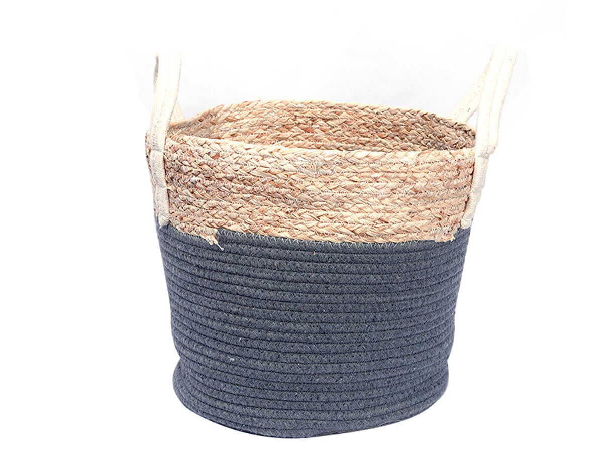 New Style Collapsible Large Size Cotton Rope Woven Laundry Storage Basket Organizer