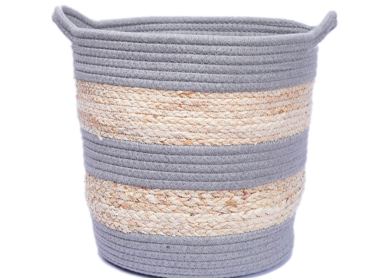 New Style Collapsible Large Size Cotton Rope Woven Laundry Storage Basket Organizer