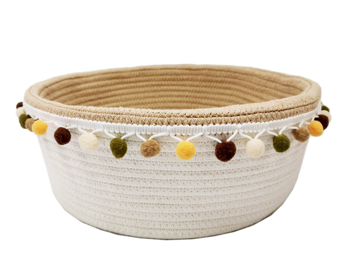 New Style Collapsible Large Size Cotton Rope Woven Laundry Storage Basket Organizer New Style Collapsible Large Size Cotton Rope Woven Laundry Storage Basket Organizer