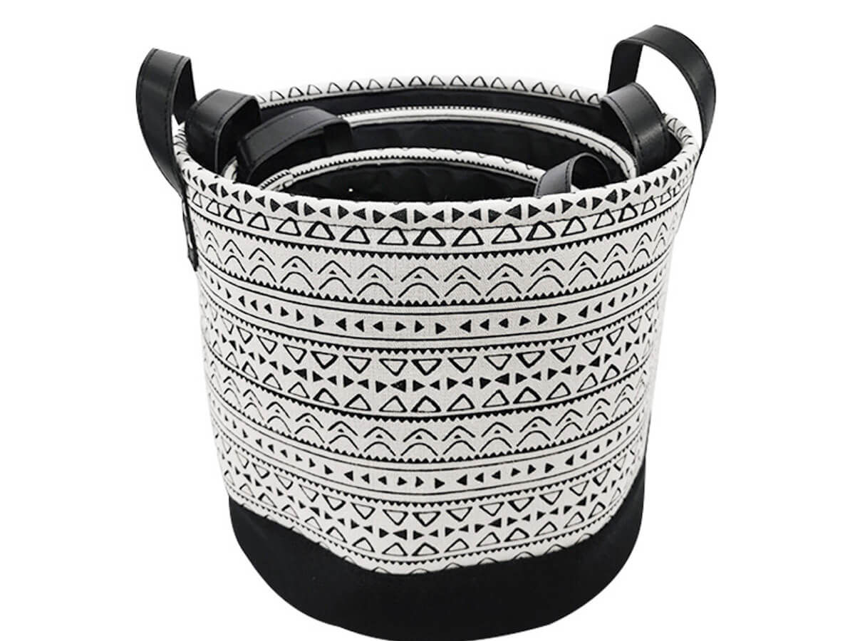 Amazon Hot Sale Customize Wholesale Foldable Canvas Laundry Basket Large Laundry New Design Storage Baskets Hamper