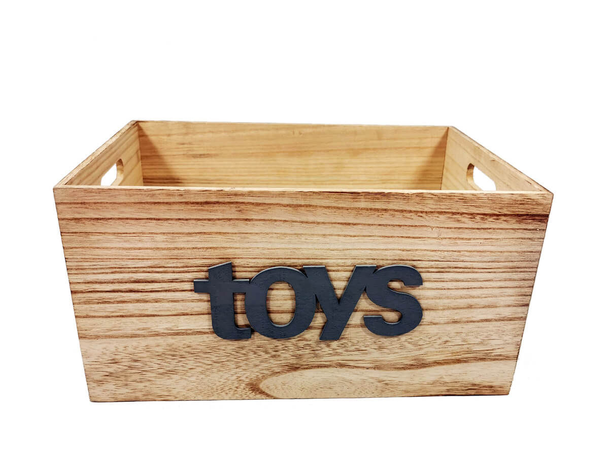 Eco-Friendly Unfinished Nautical Wooden Box Print Letters Rectangle Paulownia Wooden Box For Storage