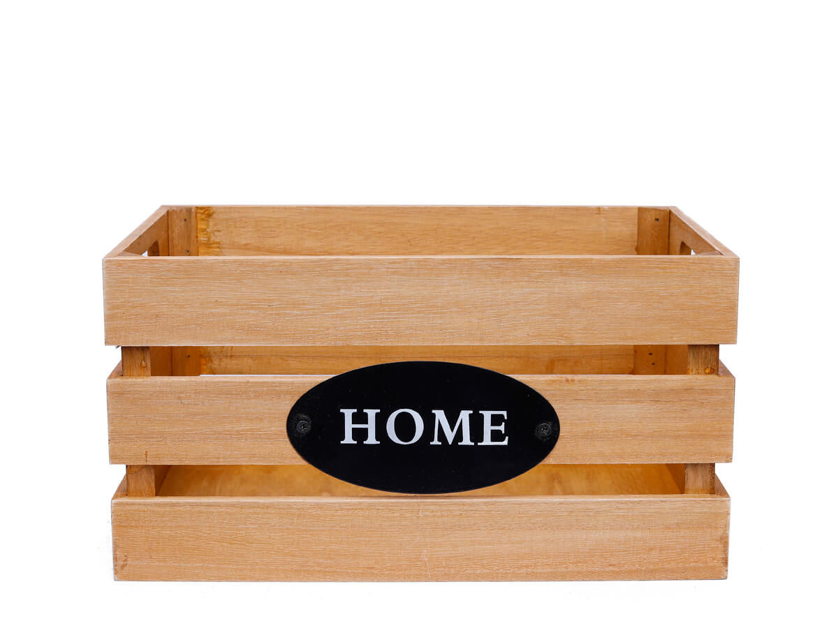 Eco-Friendly Unfinished Nautical Wooden Box Print Letters Rectangle Paulownia Wooden Box For Storage