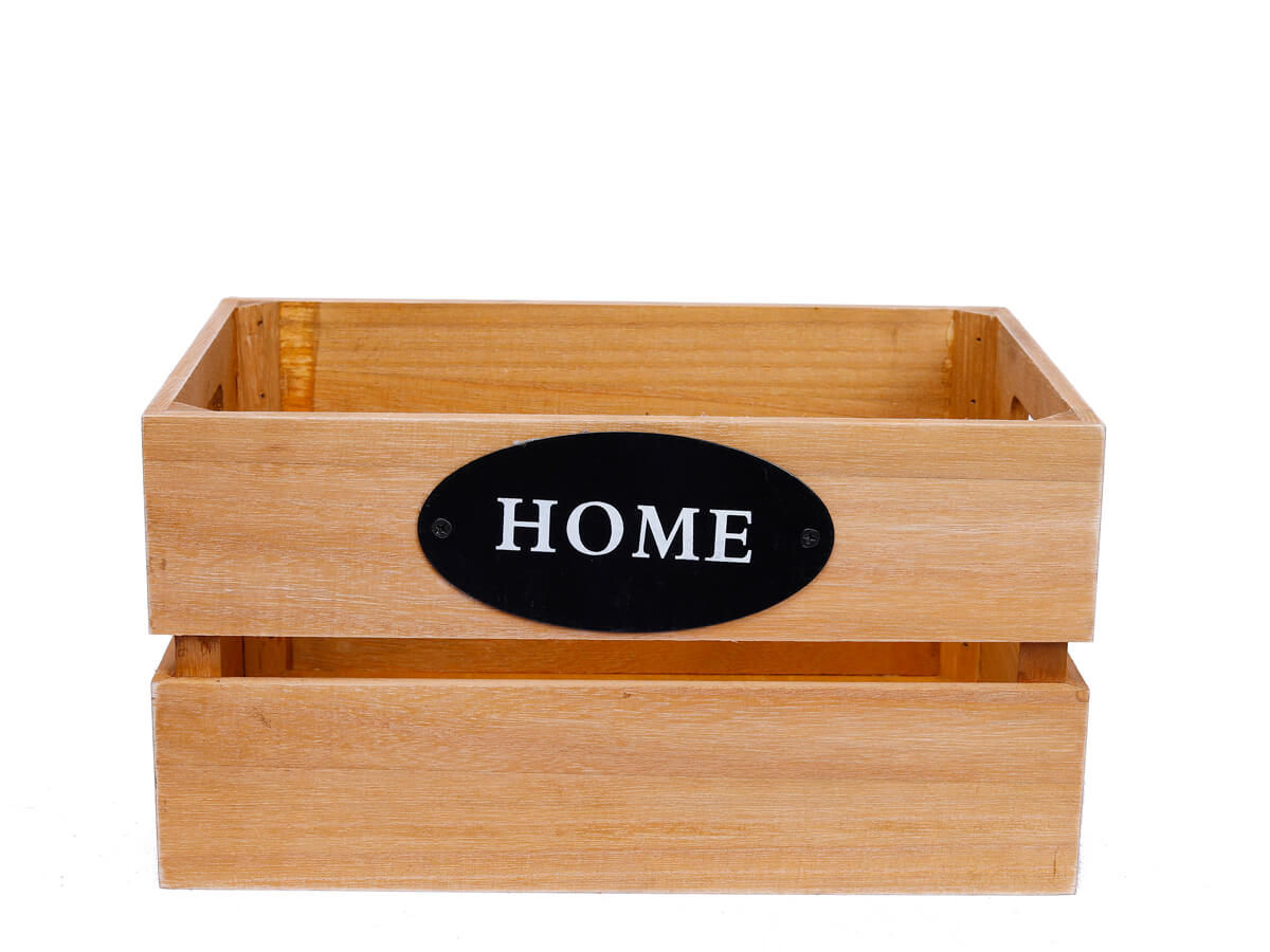 Eco-Friendly Unfinished Nautical Wooden Box Print Letters Rectangle Paulownia Wooden Box For Storage