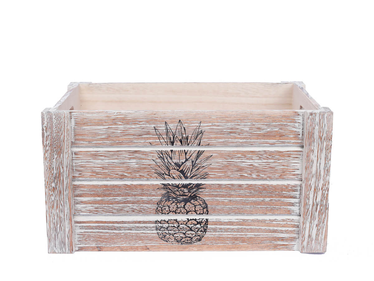 Eco-Friendly Unfinished Nautical Wooden Box Print Letters Rectangle Paulownia Wooden Box For Storage