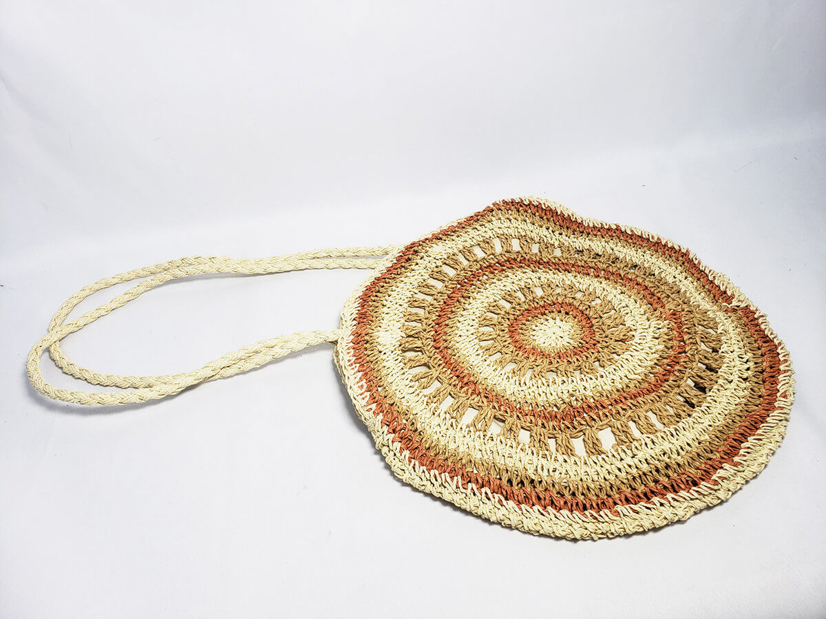 Custom Handmade Woven Paper Crochet Bag, Artbag, Woven Shoulder Bag, Handbag Manufacturer