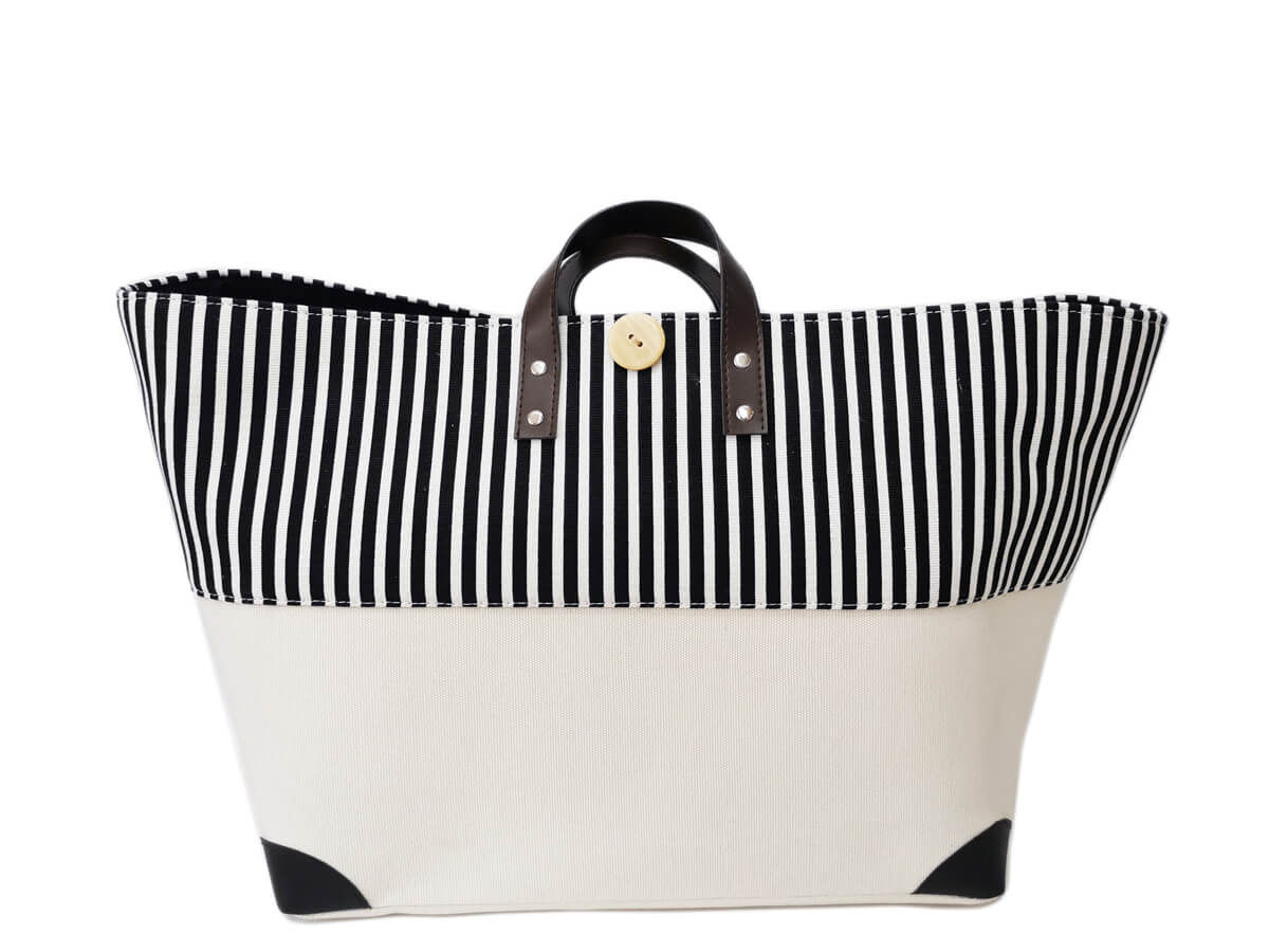 Canvas personalized beach tote Large with cotton rope handle wholesale polyester inner bag tote shopping bag