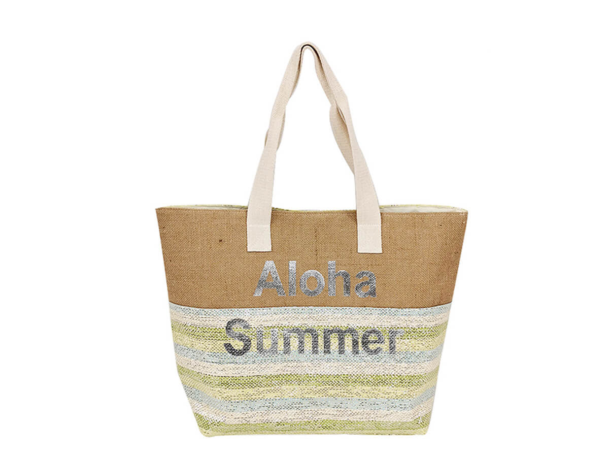 beach bag wholesale Large with cotton rope handle wholesale polyester inner bag tote shopping bag
