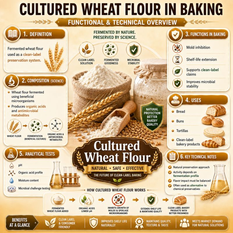 Cultured Wheat Flour in clean label baking preservation Cultured Wheat Flour in clean label baking preservation