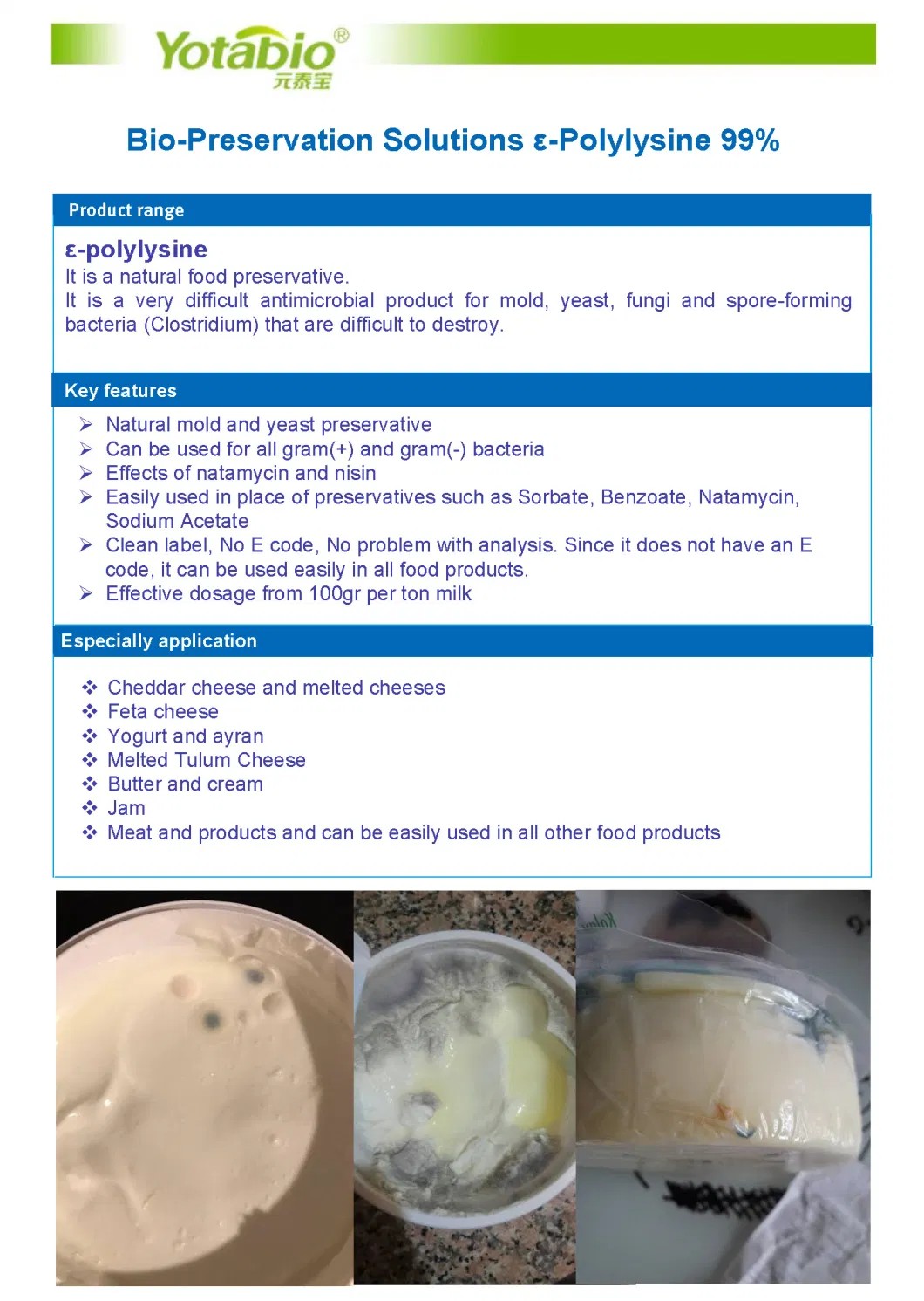 width= Natural Clean Label Food Preservatives Epsilon-Polylysine