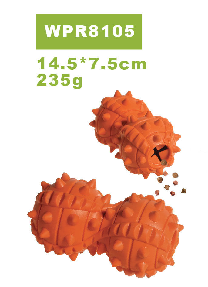 Bump Dumbbell Leaking Chew Toy Natural Rubber MPR8105