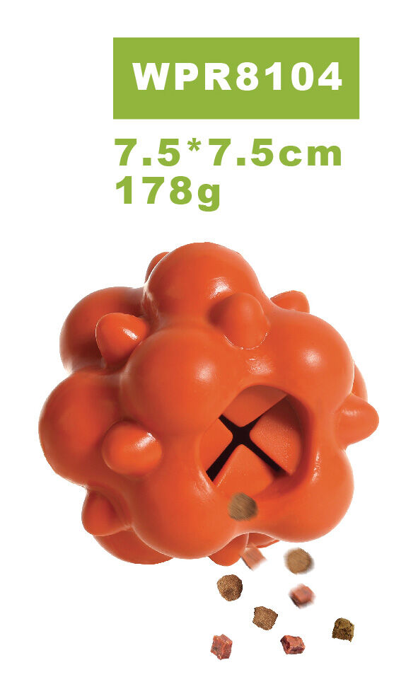 Irregular Spherical Leakage  Chew Toy Natural Rubber MPR8014