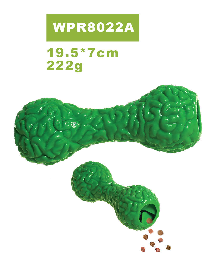 Molar Teeth Leaking Dumbbells Chew Toy Nutural Rubber  WPR8022A